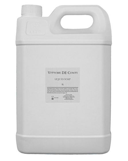 Nachfüllung Kanister Flüssigseife, Pumpspender der Linie Vittore DE Conti 5.000 ml